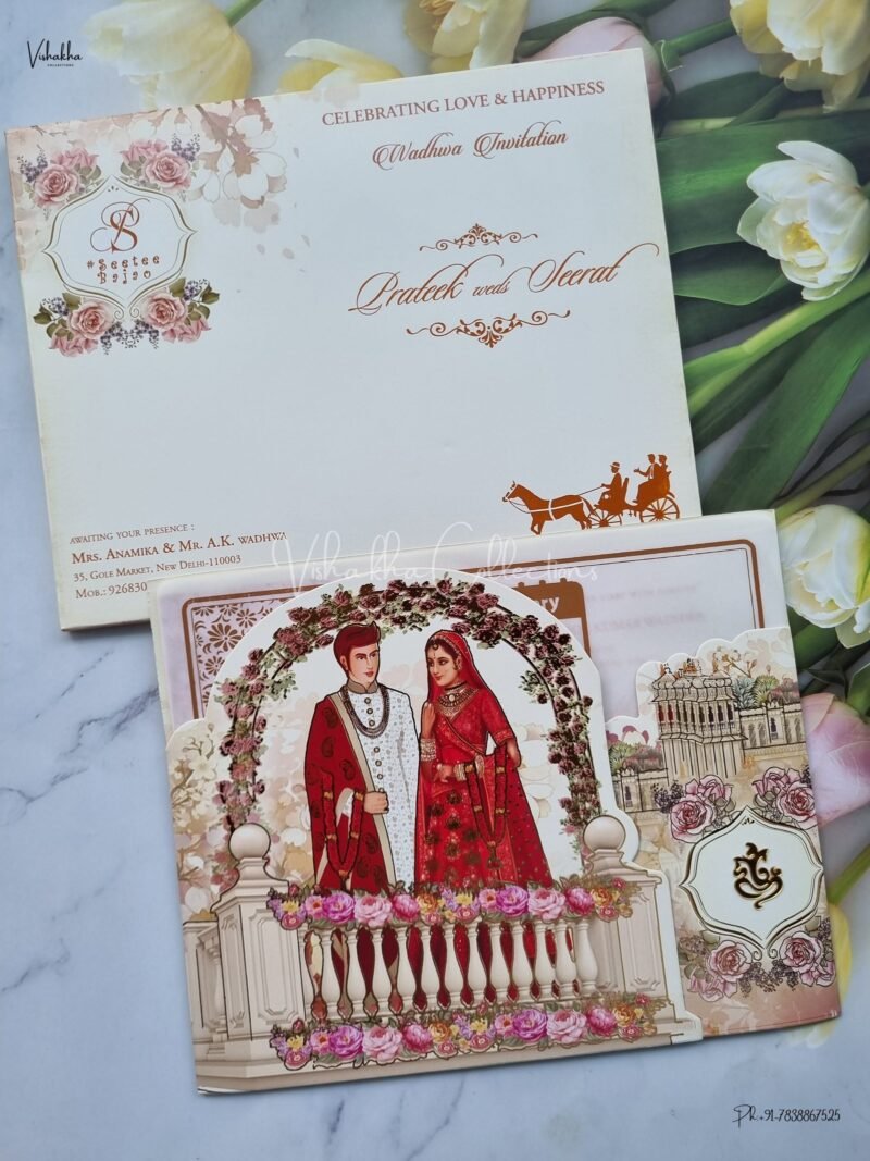 Designer Premium Customized Wedding Invitation Cards - ATS-2146