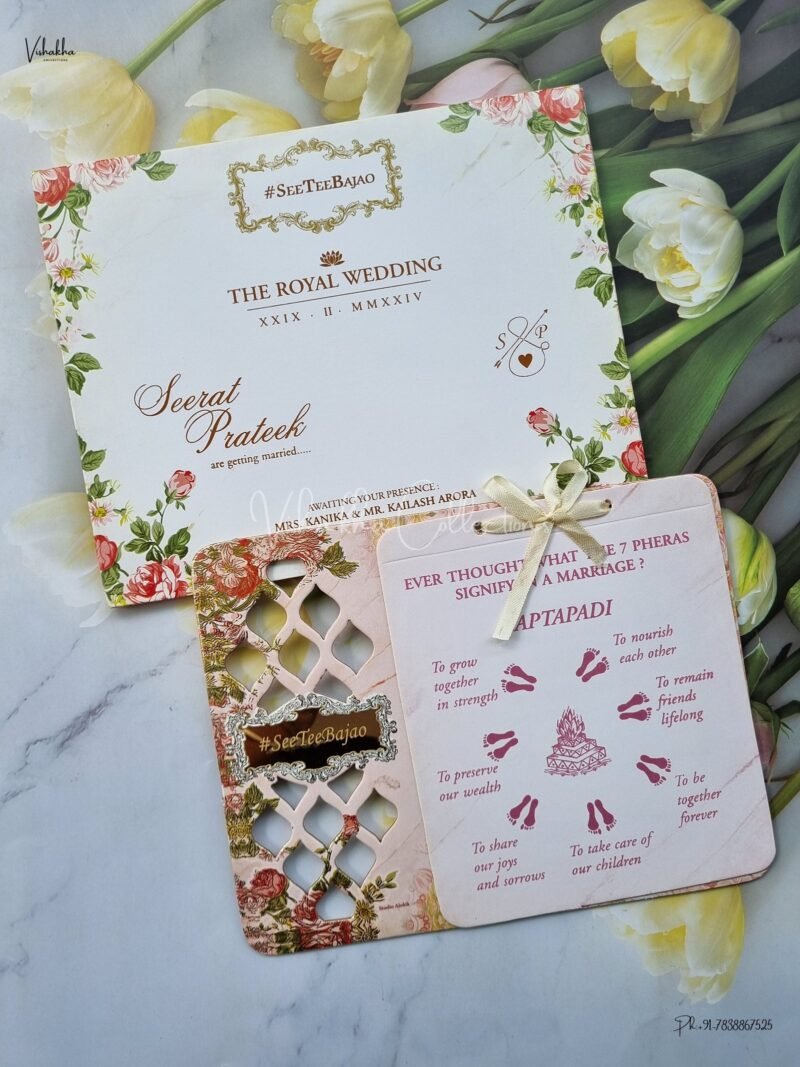Designer Premium Customized Wedding Invitation Cards - ATS-3161