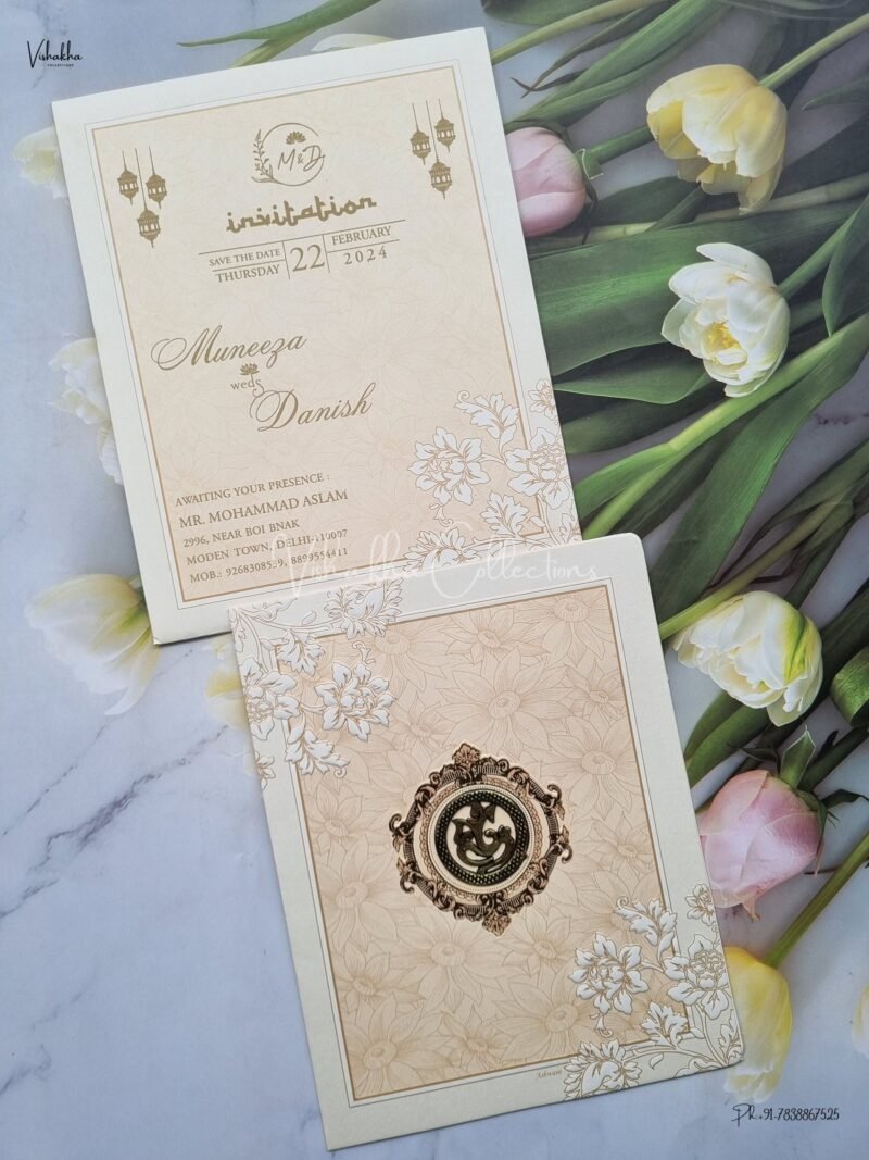 Designer Premium Customized Wedding Invitation Cards - ATS-8110