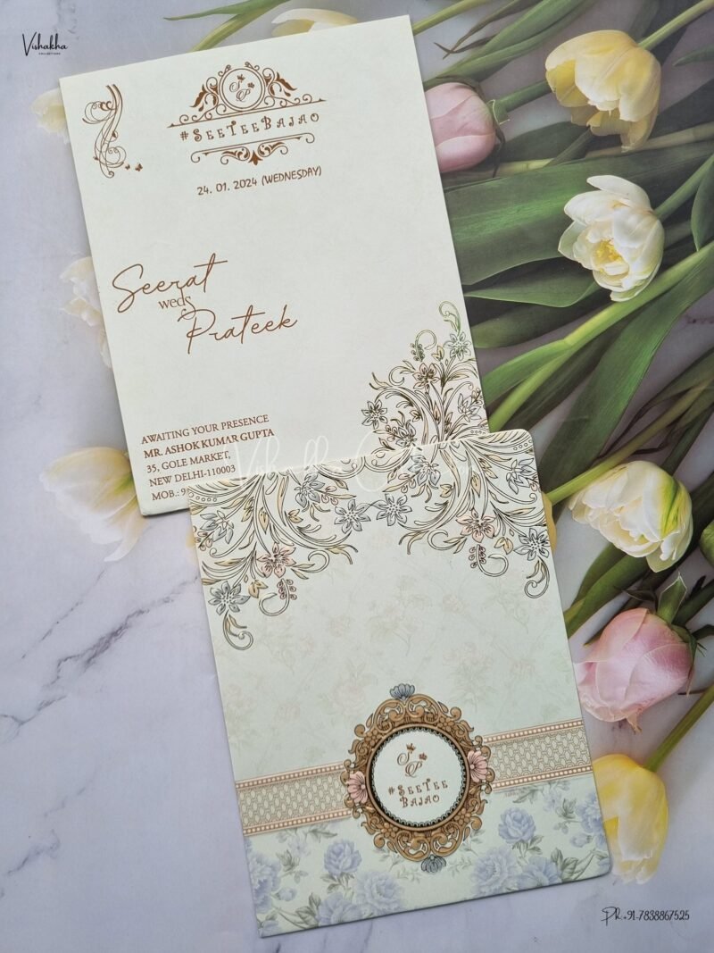 Designer Premium Customized Wedding Invitation Cards - ATS-8112
