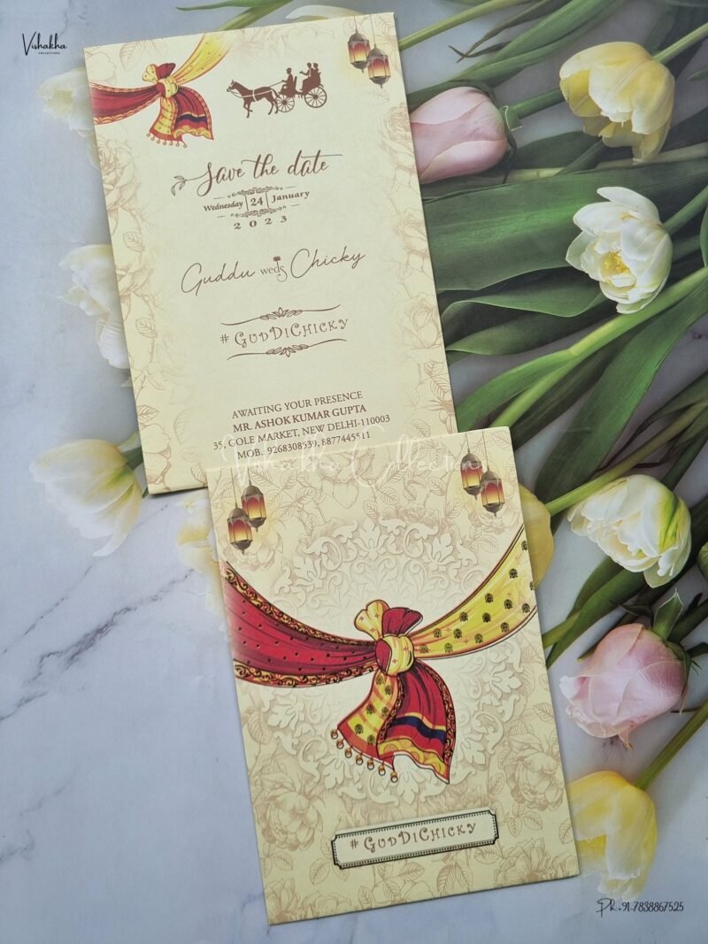 Designer Premium Customized Wedding Invitation Cards - ATS-8129
