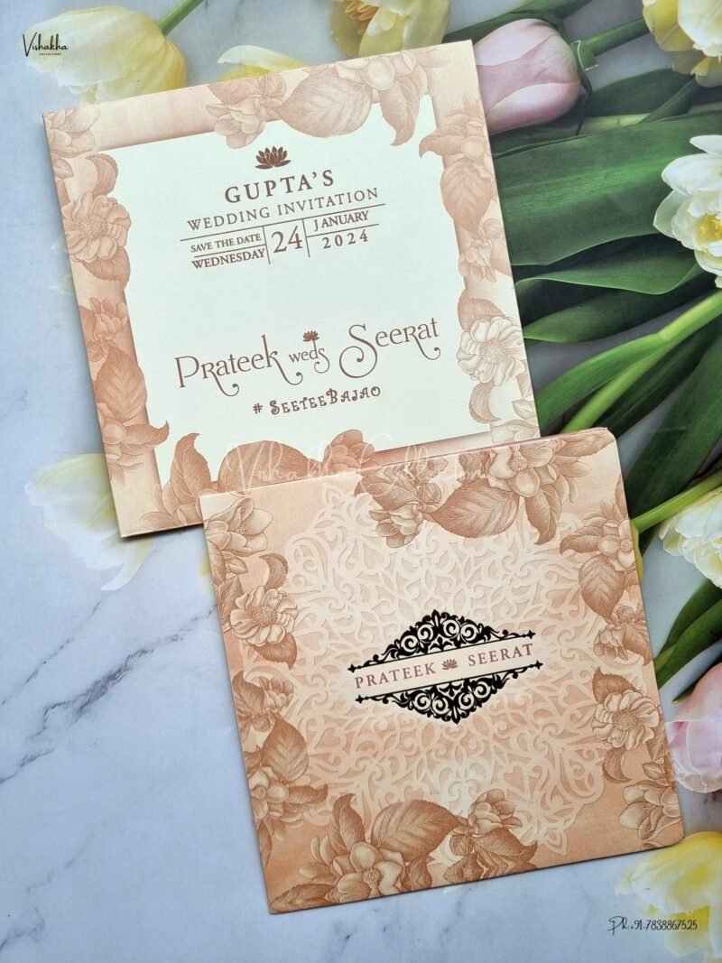Designer Premium Customized Wedding Invitation Cards - ATS-8143