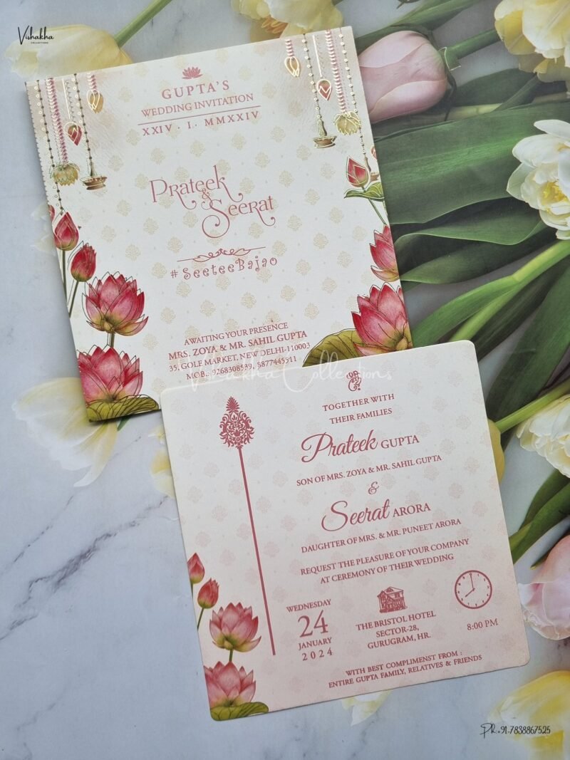 Designer Premium Customized Wedding Invitation Cards - ATS-S-6