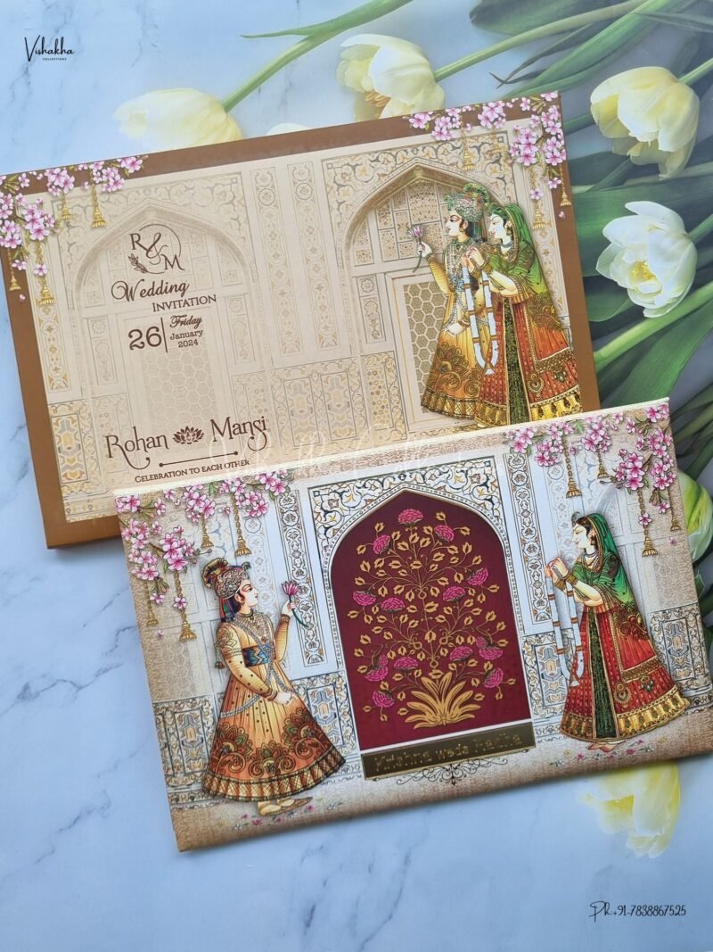 Designer Premium Customized Wedding Invitation Cards - CR-1014