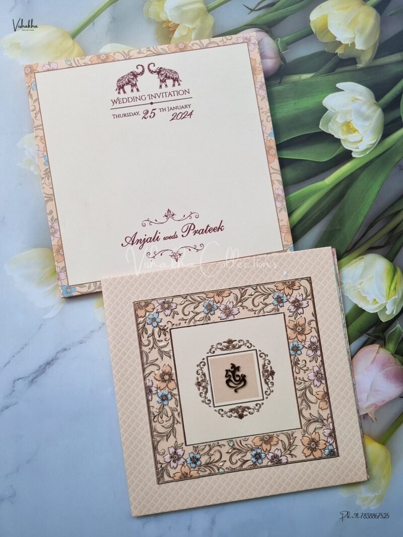 Designer Premium Customized Wedding Invitation Cards - CR-1023