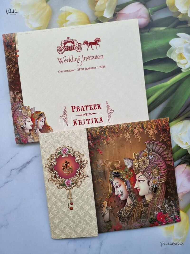 Designer Premium Customized Wedding Invitation Cards - CR-1029