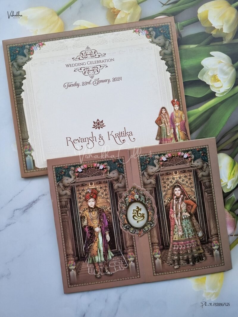 Designer Premium Customized Wedding Invitation Cards - CR-1037