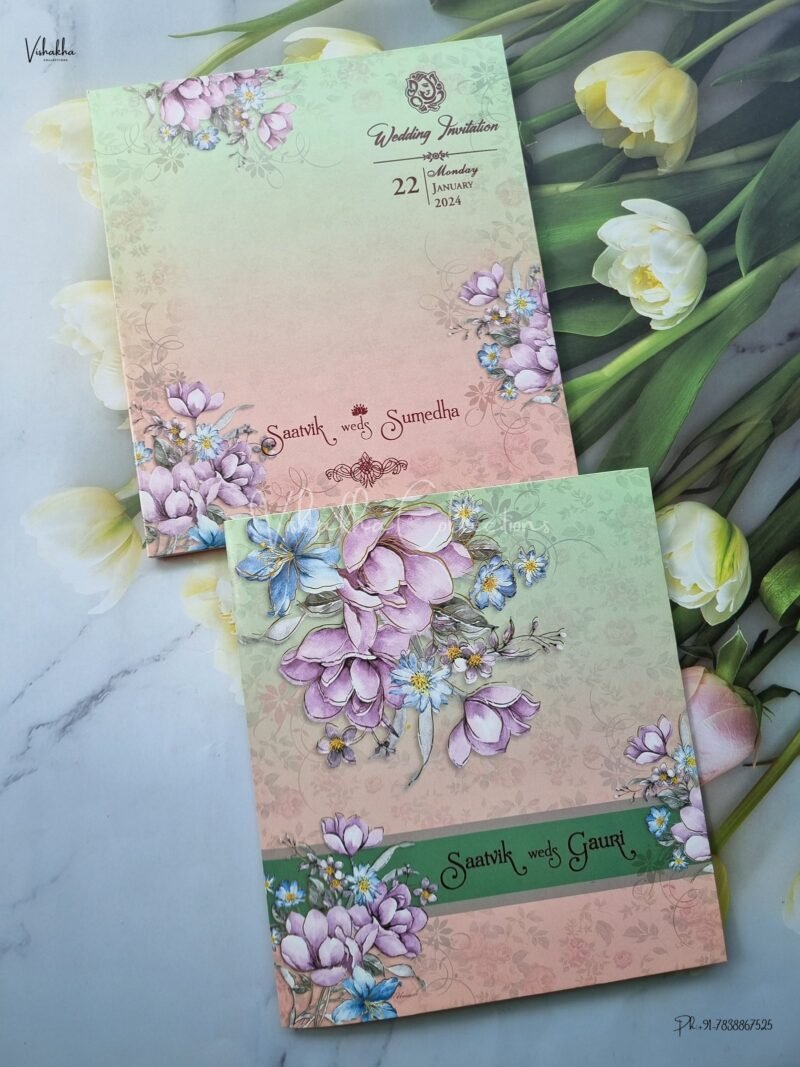 Designer Premium Customized Wedding Invitation Cards - CR-2014