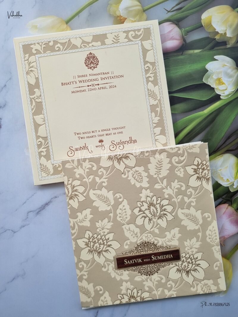 Designer Premium Customized Wedding Invitation Cards - CR-212C