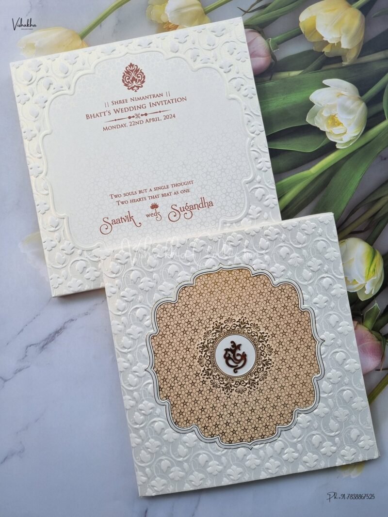 Designer Premium Customized Wedding Invitation Cards - CR-214C