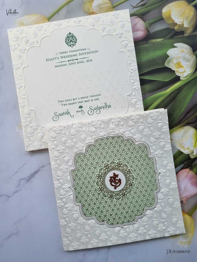 Designer Premium Customized Wedding Invitation Cards - CR-214G