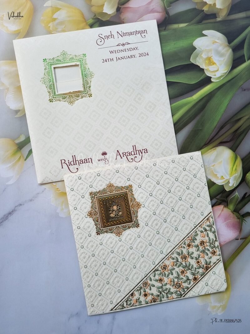 Designer Premium Customized Wedding Invitation Cards - CR-228