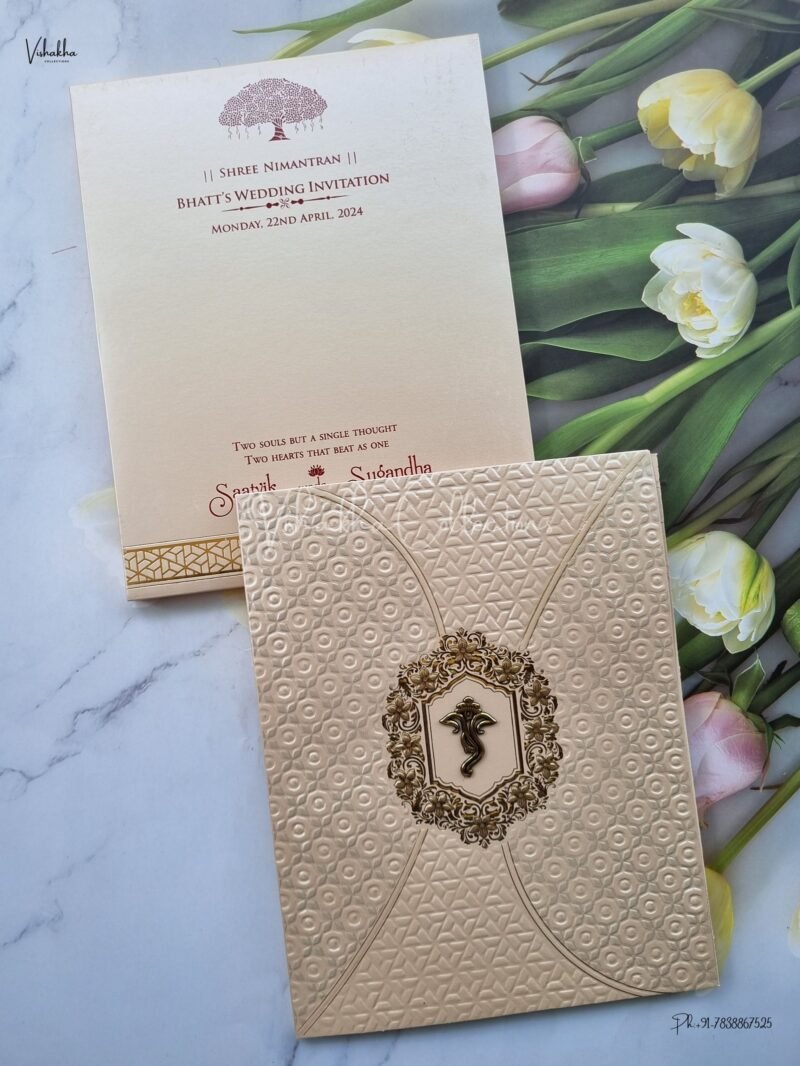 Designer Premium Customized Wedding Invitation Cards - CR-240C