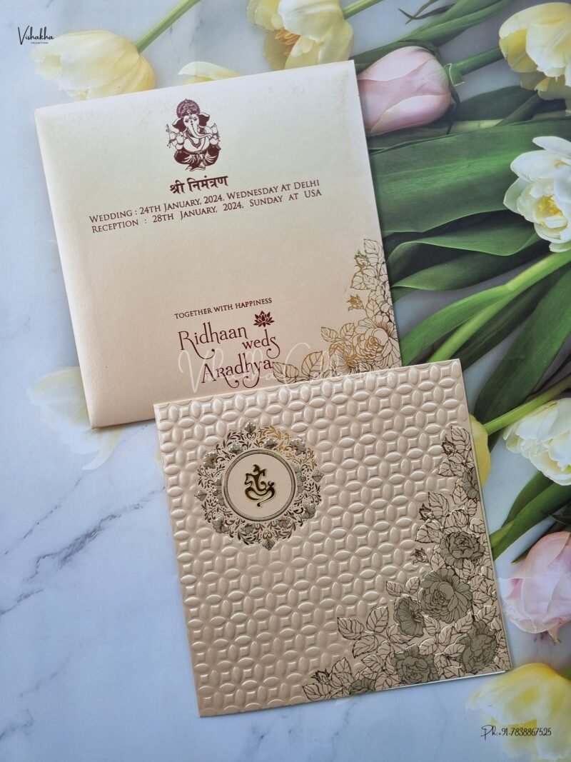 Designer Premium Customized Wedding Invitation Cards - CR-259C