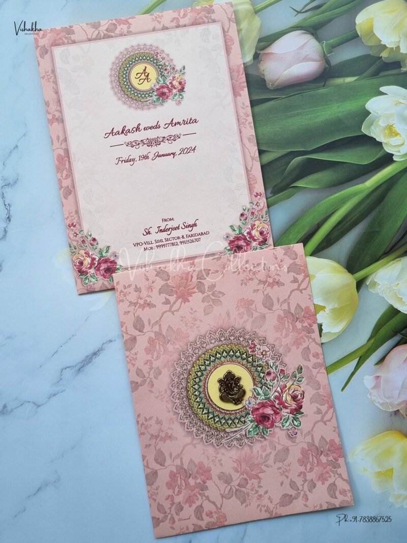 Designer Premium Customized Wedding Invitation Cards - CR-8046