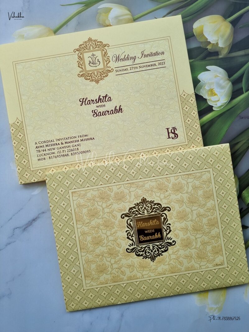 Designer Premium Customized Wedding Invitation Cards - UI-257