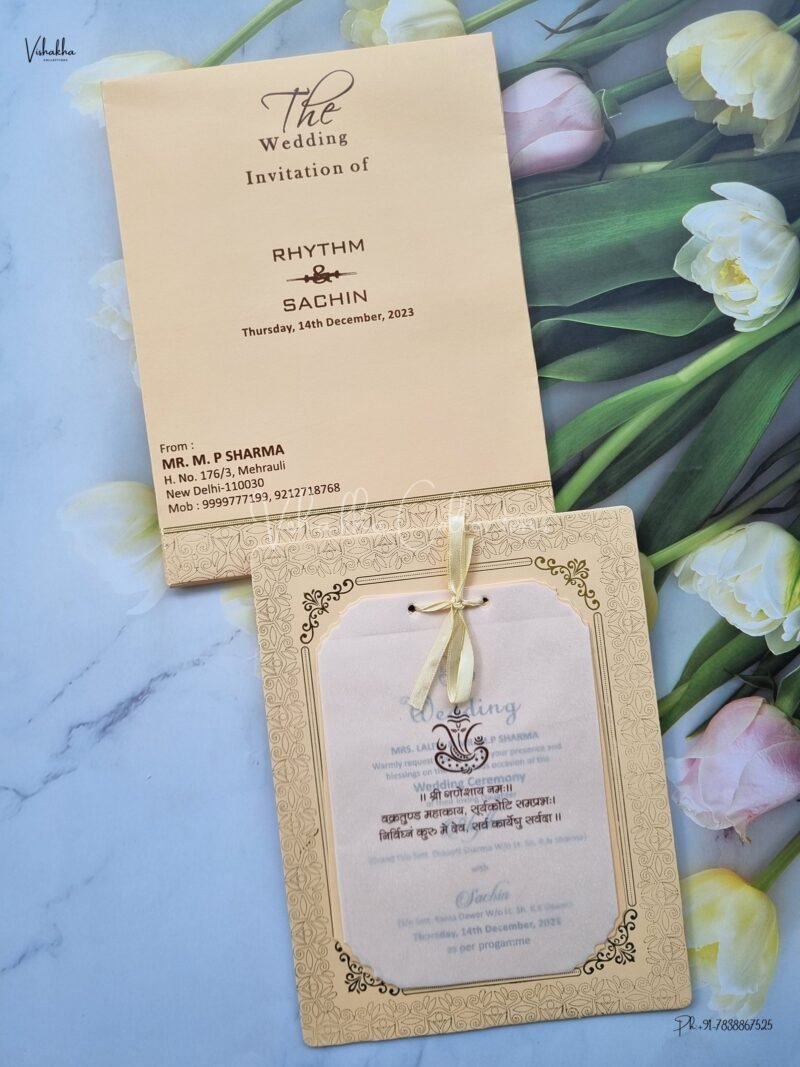 Designer Premium Customized Wedding Invitation Cards - UI-605