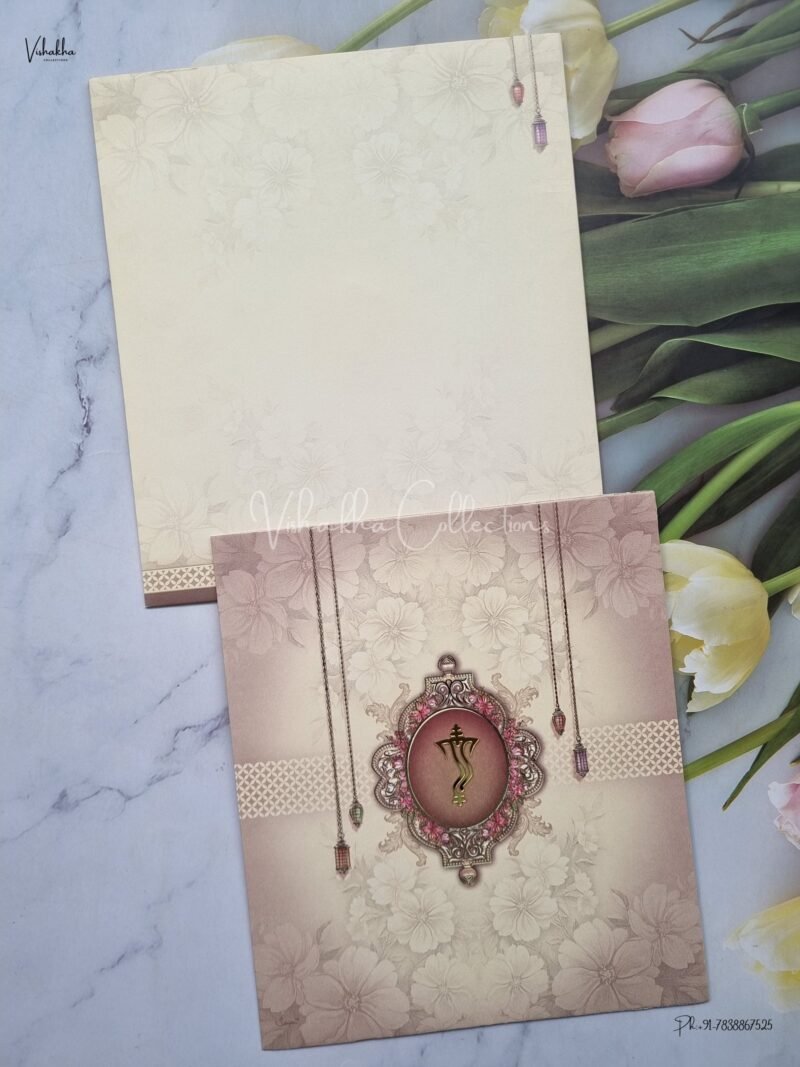 Flower Themed Hindu Wedding Muslim Wedding Christian Wedding Sikh Wedding invitation Cards - AK938