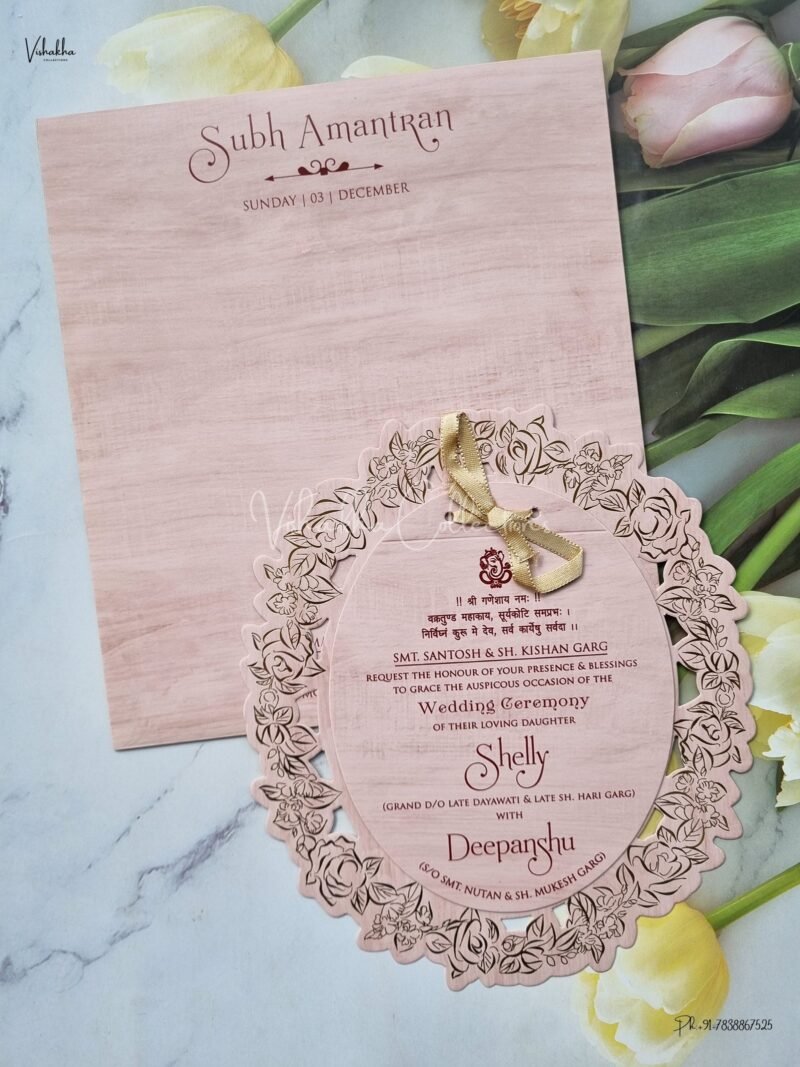 Paper Laser Cut Hindu Wedding Muslim Wedding Christian Wedding Sikh Wedding invitation Cards - EJ-3761