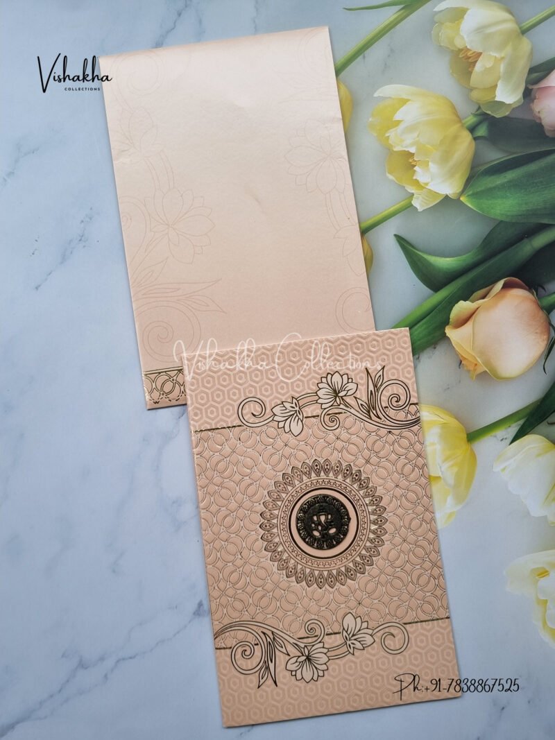 Light Brown Floral Invitation card