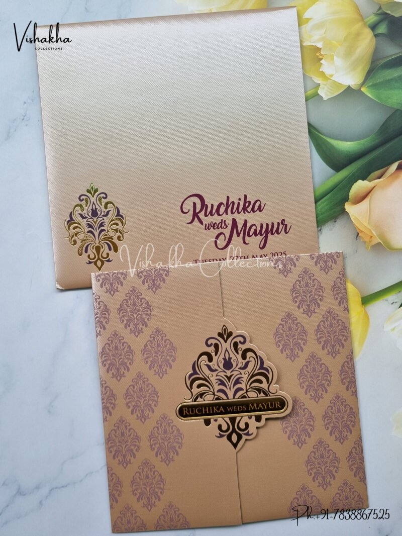 Double Door Hindu Wedding Muslim Wedding Christian Wedding Sikh Wedding invitation Cards - LN-488