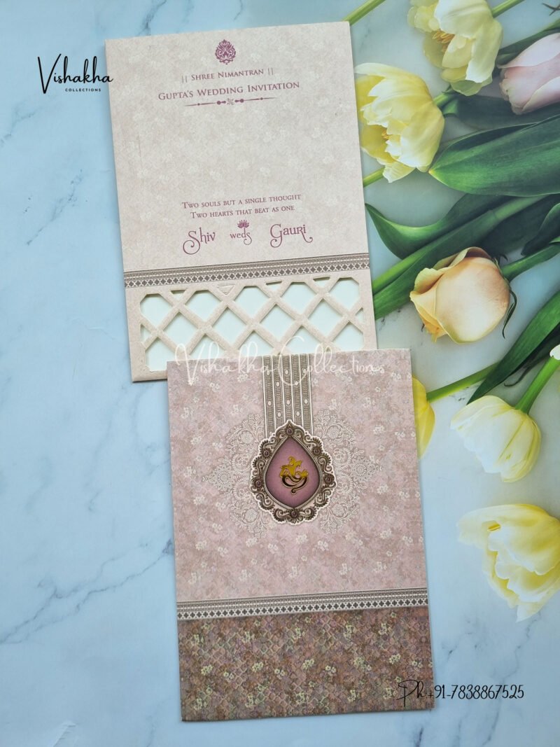 Flower Themed Hindu Wedding invitation Cards - CR-5004