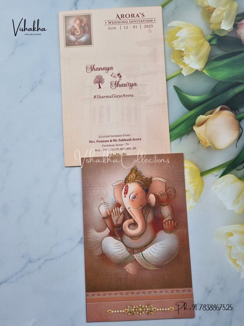 Ganesh Ji Hindu invitation Cards ATS-9103