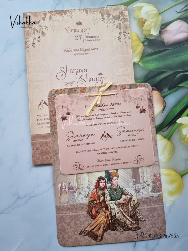 Semi Box Dulah Dulhan Hindu invitation Cards ATS-L4107