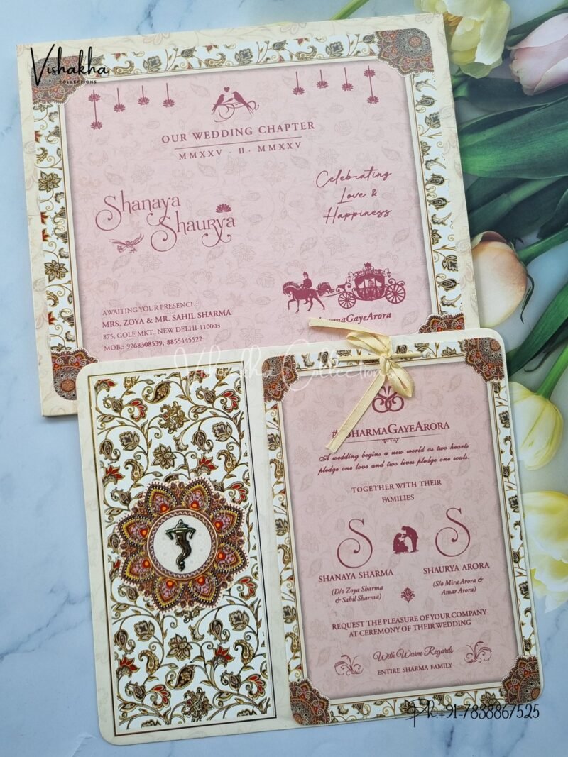 Semi Box Hindu invitation Cards ATS-4102