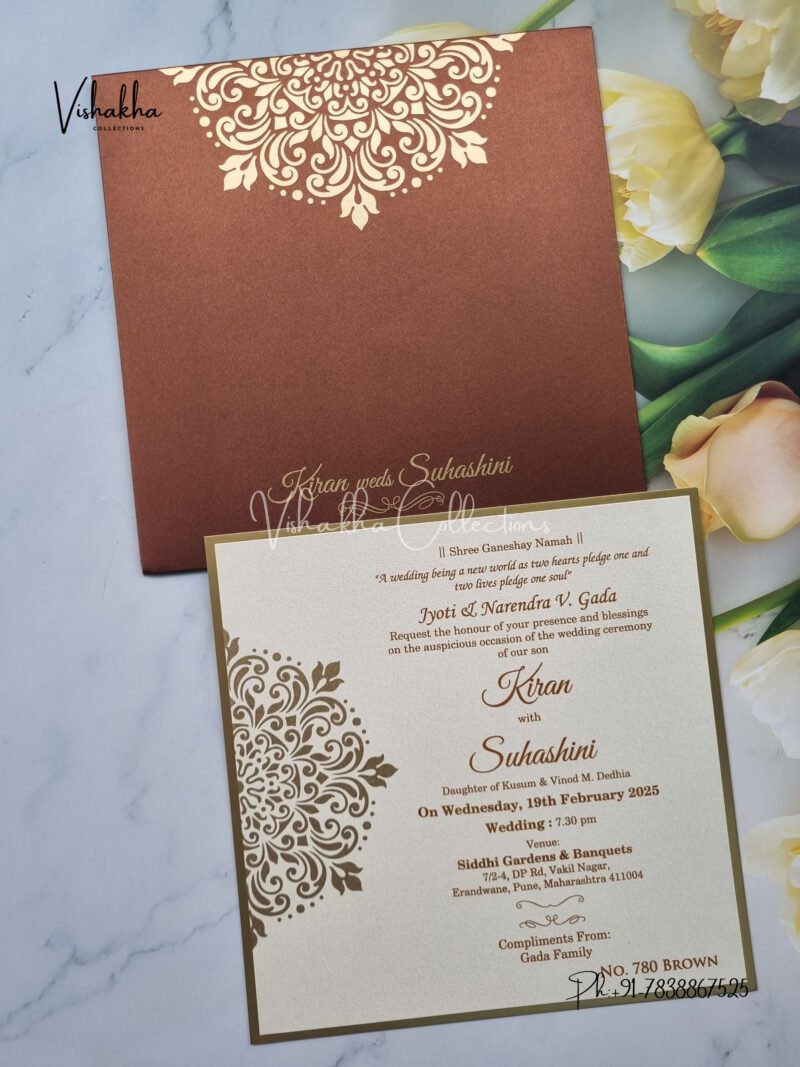 Single Insert Hindu Wedding Muslim Wedding Christian Wedding Sikh Wedding invitation Cards - LN-780