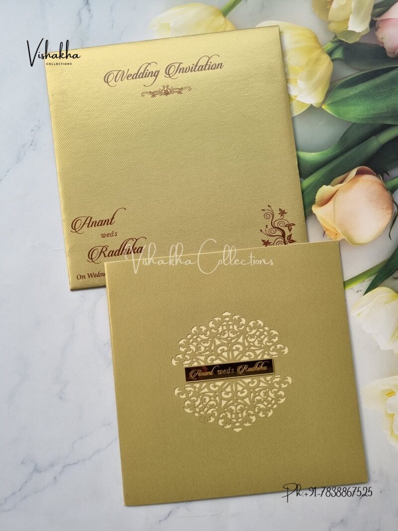 Hindu Muslim Christian Sikh Laser Cut invitation Cards SN-2833