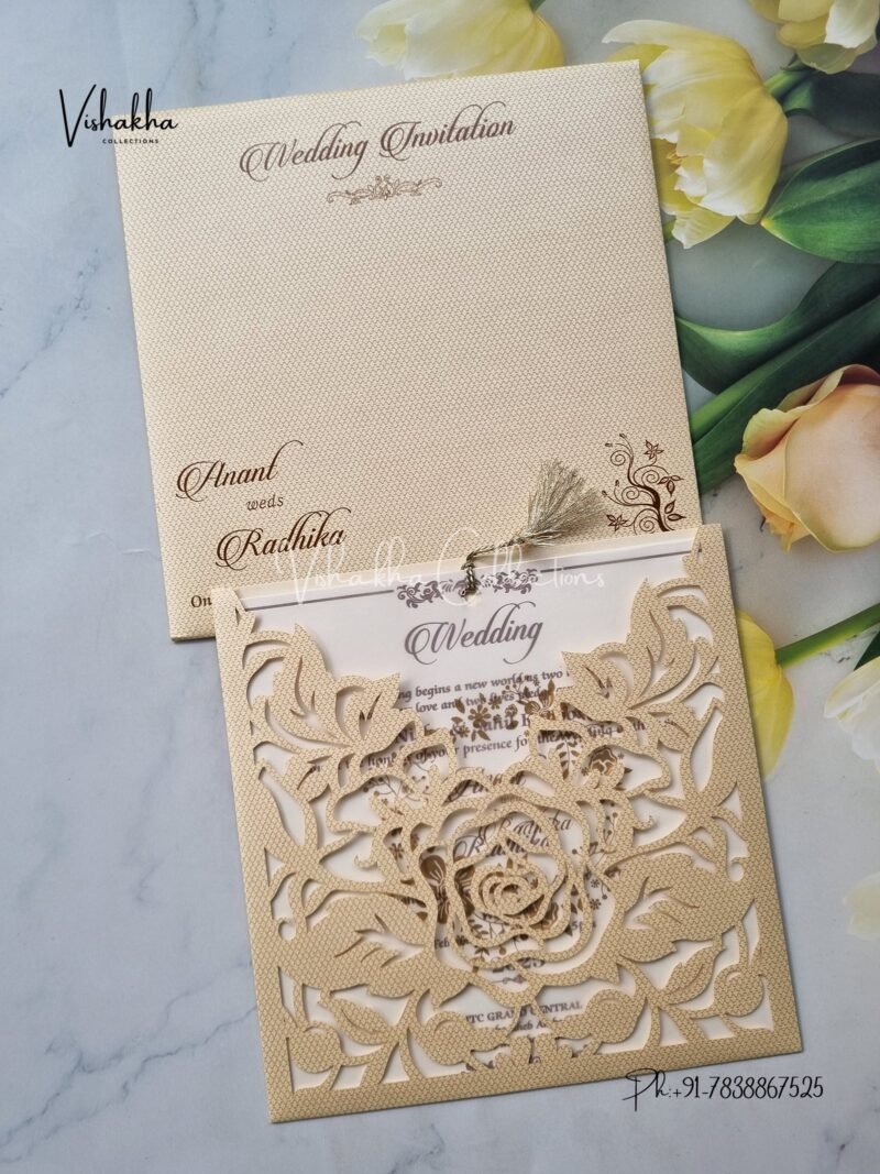 Hindu Muslim Christian Sikh Laser Cut invitation Cards SN-2867