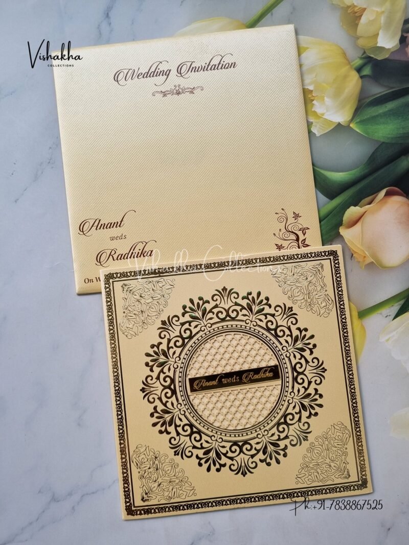 Hindu Muslim Christian Sikh Laser Cut invitation Cards SN-2883