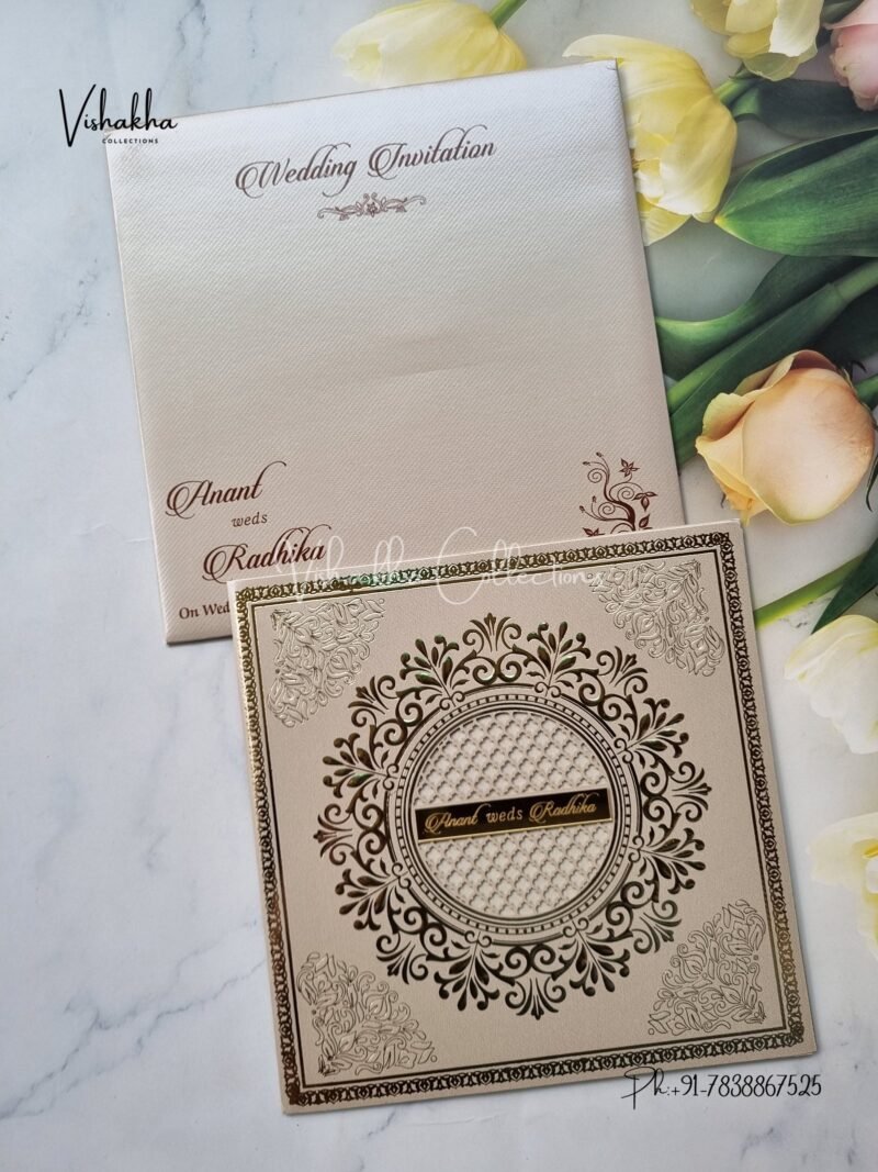 Hindu Muslim Christian Sikh Laser Cut invitation Cards SN-2884