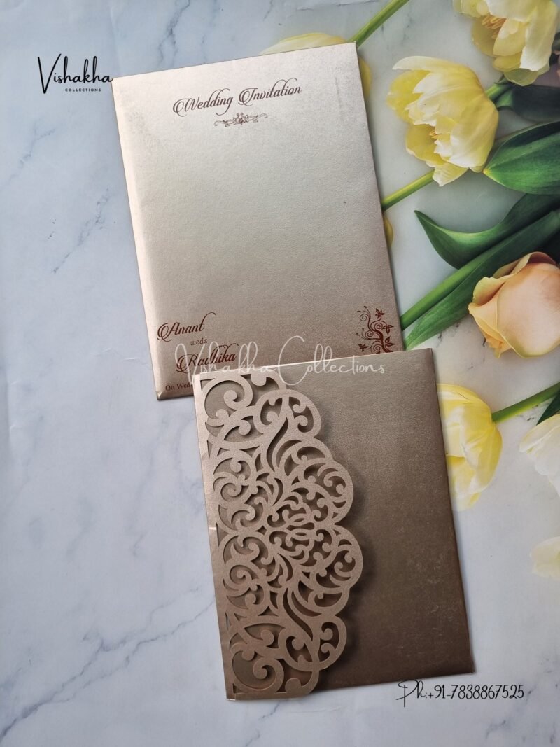 Unique Concept Ganesh Ji Hindu Laser Cut invitation Cards SN-2610