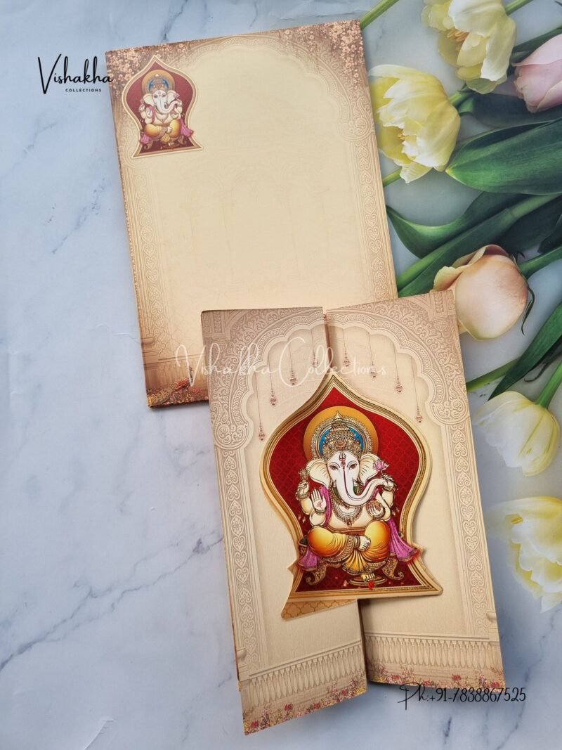 Unique Concept Semi Box Ganesh Ji Hindu invitation Cards NA-1124-47