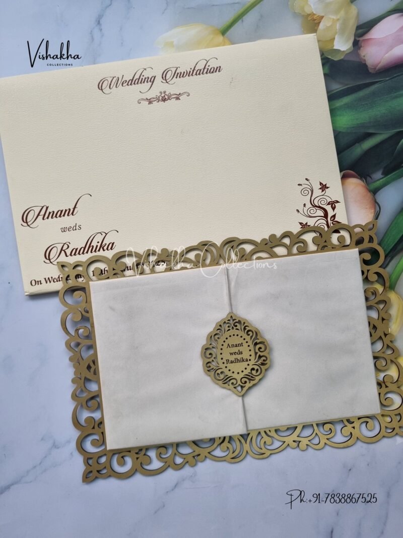 Unique Concept Semi Box Hindu Muslim Christian Sikh Padded MDF Board Laser Cut Laser Cut Unique Color invitation Cards SN-2927